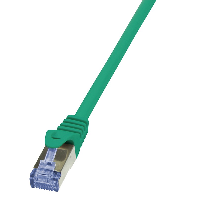 CQ3015S  Latiguillo CAT 6A, S/FTP,  0.25 m, Verde, LSZH