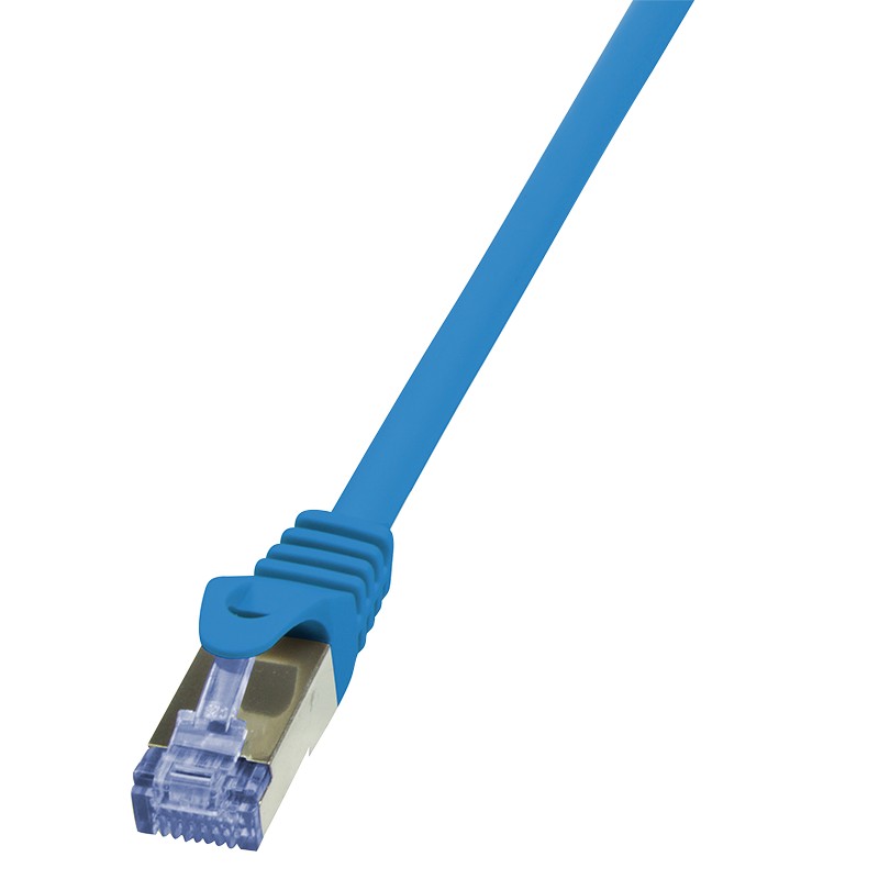 CQ3016S  Latiguillo CAT 6A, S/FTP,  0.25 m, Azul, LSZH