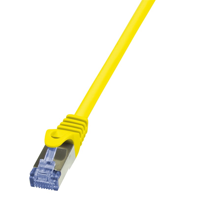 CQ3017S  Latiguillo CAT 6A, S/FTP,  0.25 m, Amarillo, LSZH