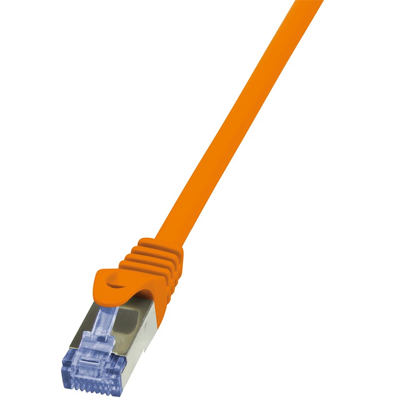 CQ3018S  Latiguillo CAT 6A, S/FTP,  0.25 m, Naranja, LSZH