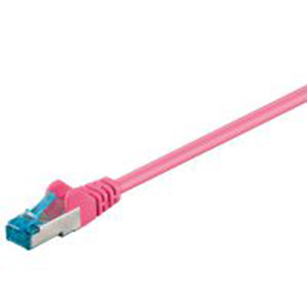 CQ3029S  Latiguillo CAT 6A, S/FTP,  0.50 m, Rosa, LSZH