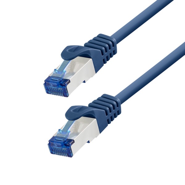 CQ3036S  Latiguillo CAT 6A, S/FTP,  1.00 m, Azul, LSZH