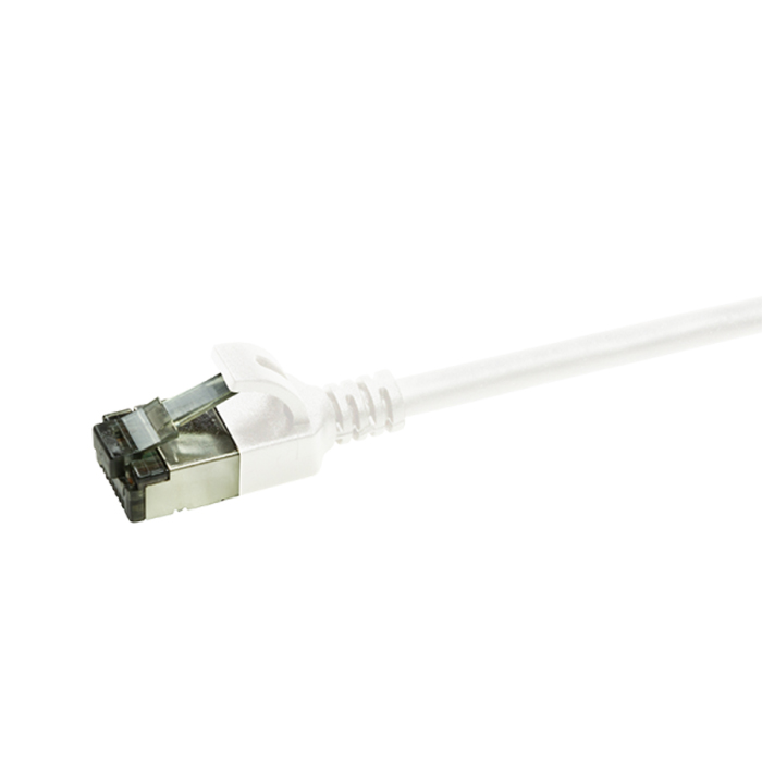 CQ9011S  Latiguillo CAT 6A, U/FTP,  0.30 m, Blanco, LSZH-TPE  Slim Delgado Logilink