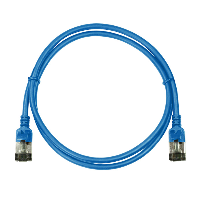 CQ9076S  Latiguillo CAT 6A, U/FTP,  5.00 m, Azul, LSZH-TPE  Slim Delgado Logilink