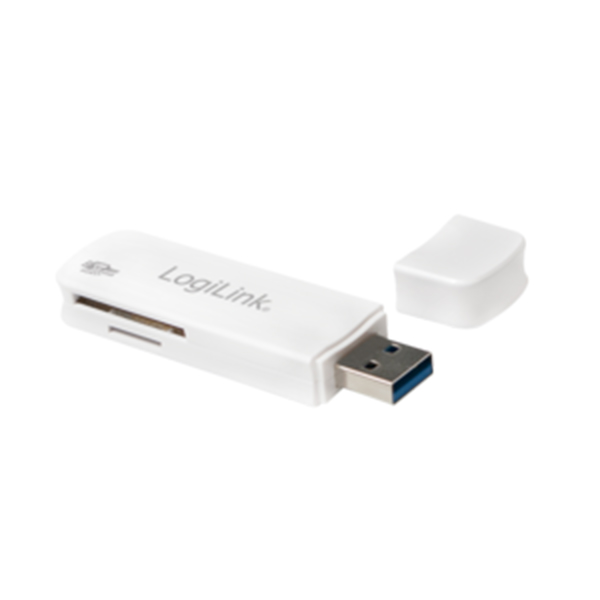 CR0034A  Lector de tarjeta compacto SD/Micro SD USB 3.0  Blanco  Logilink