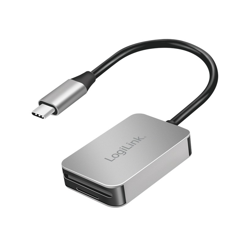CR0050  Lector de tarjetas dual, USB-C 3.2 Gen1, tarjetas SD y microSD, aluminio