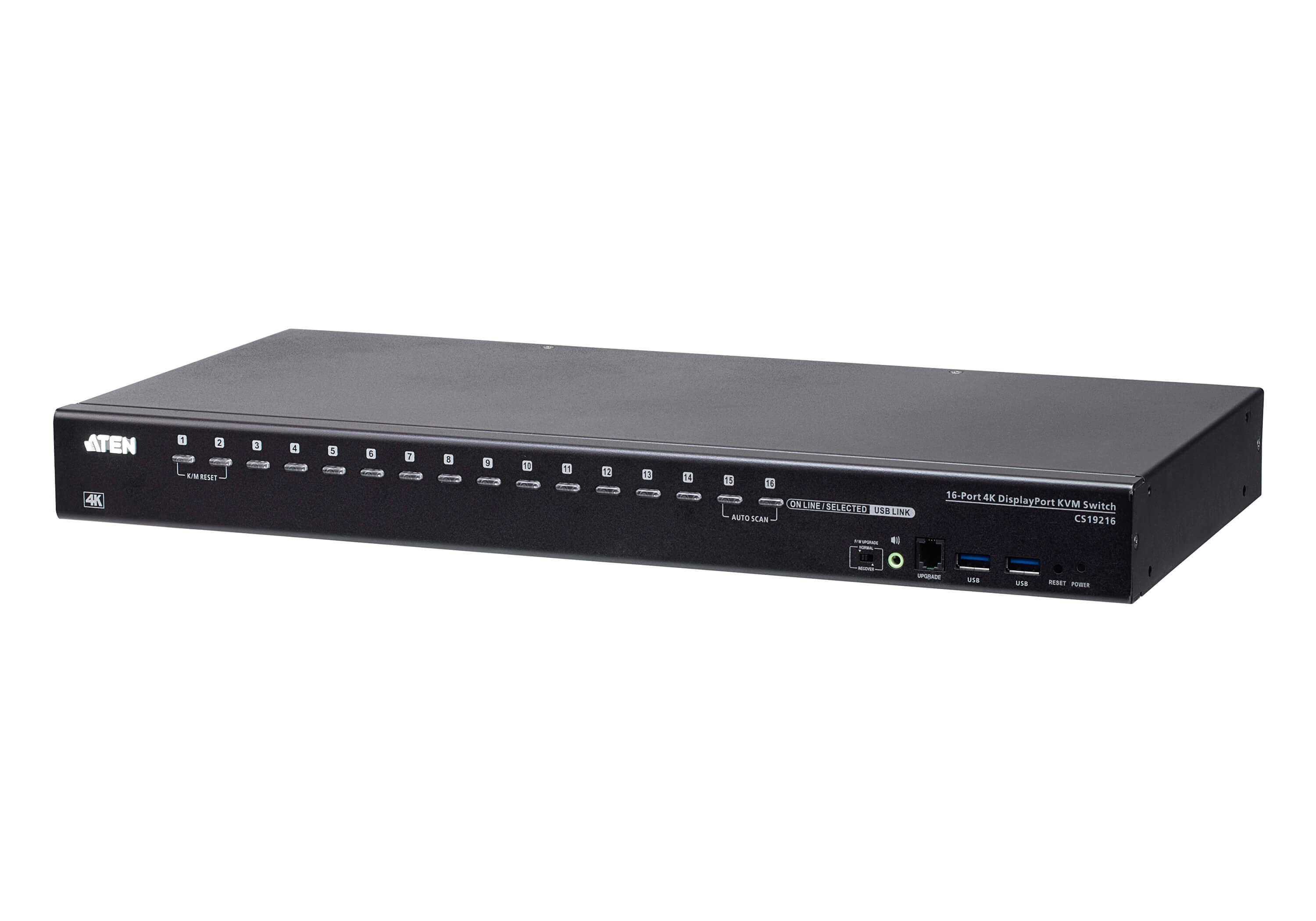 CS19216  Switch KVM USB 3.0 4K DisplayPort de 16 puertos ATEN-CS19216