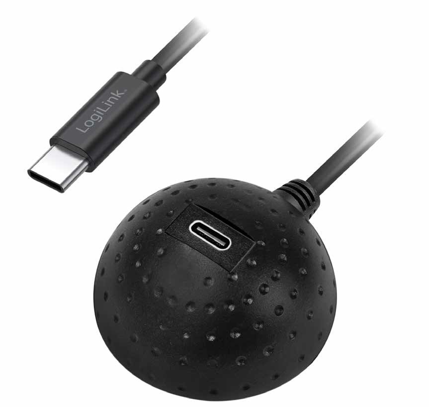 CU0099  Cable USB 3.2 Gen 1 Extension de Antenas Wifi Tipo C M-H con Base magnetica