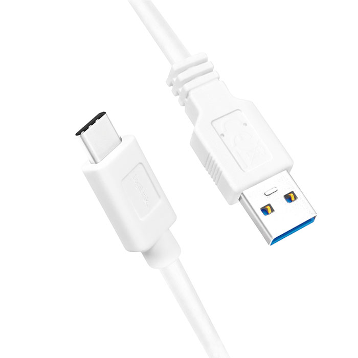 CU0174  Cable de  1,0m USB 3.2 Gen1 5 Gbps  PD15W USB C Macho a USB-A Macho Blanco Logilink