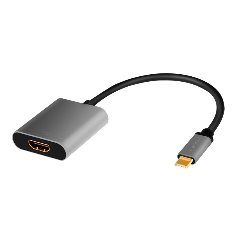 CUA0103  Adaptador USB C Macho a HDMI Hembra   0.15m 4K/60Hz Aluminio Logilink
