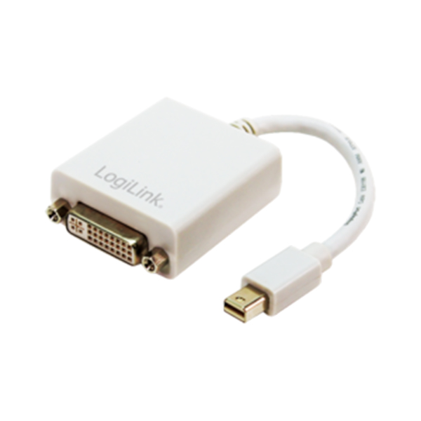 CV0037  Adaptador MnDP-Macho 1.1a A DVI-I 24+5 Hembra  10Cm Blanco  LOGILINK