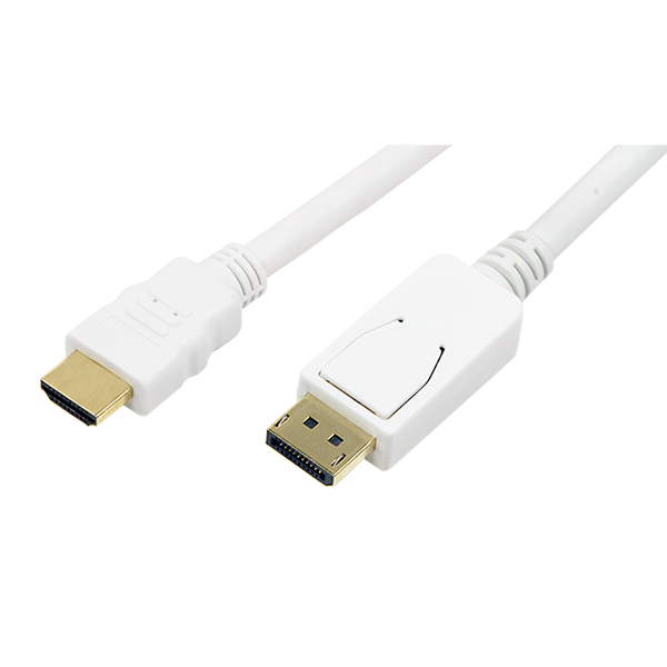 CV0055  Cable  2m Blanco DisplayPort 1.1 Macho a HDMI Full HD Macho