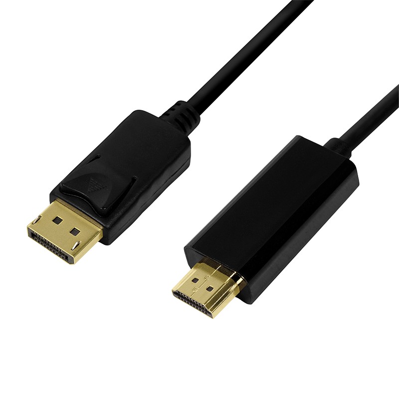 CV0126  Cable  1,00m Negro DisplayPort 1.2 Macho a HDMI 1.4 Macho