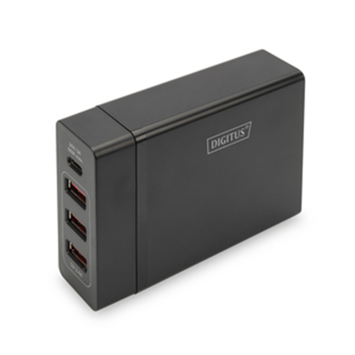 DA-10195  Cargador 72W USB  4 puert.  72W (3xUSB-A + 1x USB-C) Negro