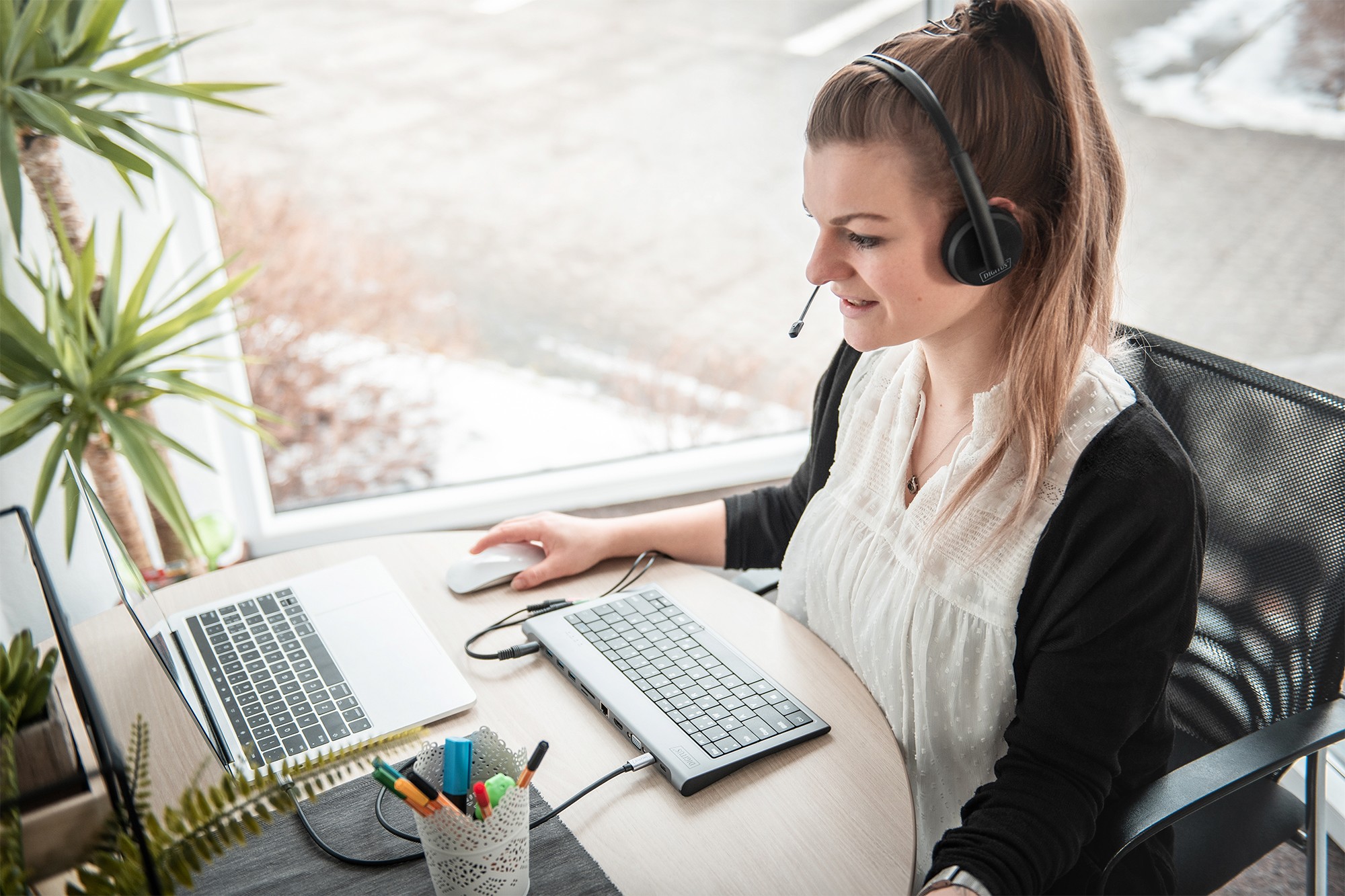 DA-12202  Auriculares estéreo de oficina, On Ear, reducción de ruidos