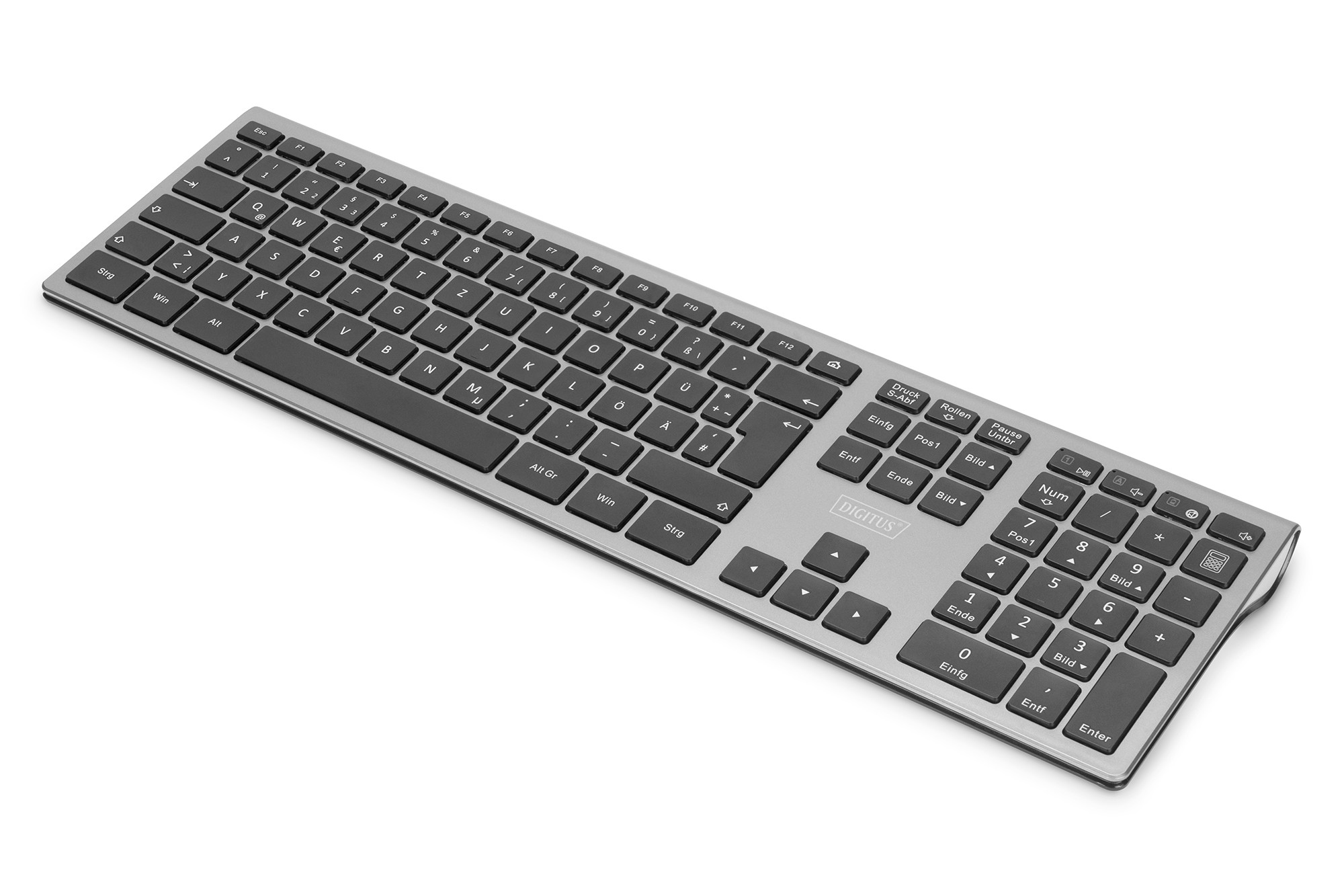 DA-20159  Teclado inalámbrico 2,4 GHz, QWERTZ, ABS, gris ( idioma Aleman)