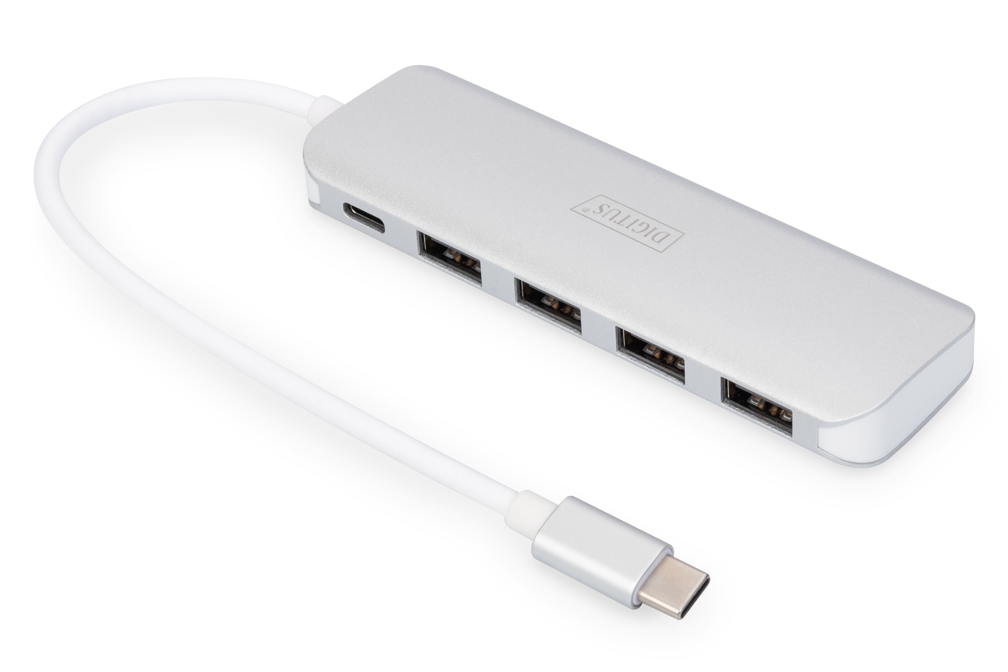 DA-70242-1  Hub USB-C 3.1 Gen 1,  4-port A + USB-C PD Carcasa de Alumino Digitus