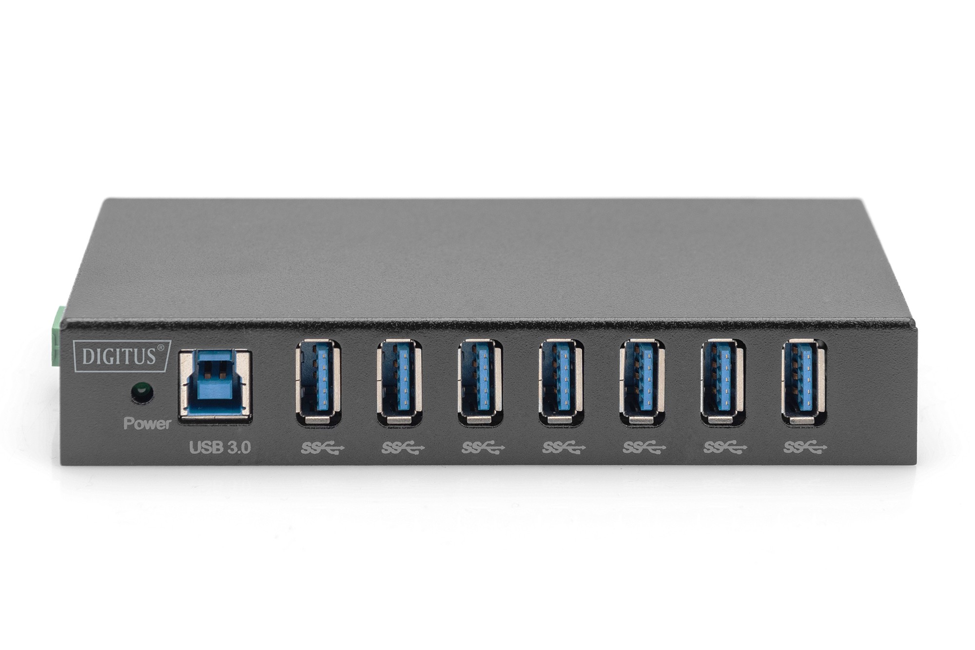 DA-70258-1  Hub USB 3.0 de  7 puertos industrial, metal ESD 15 kV, montaje en mesa, pared o raíl DIN