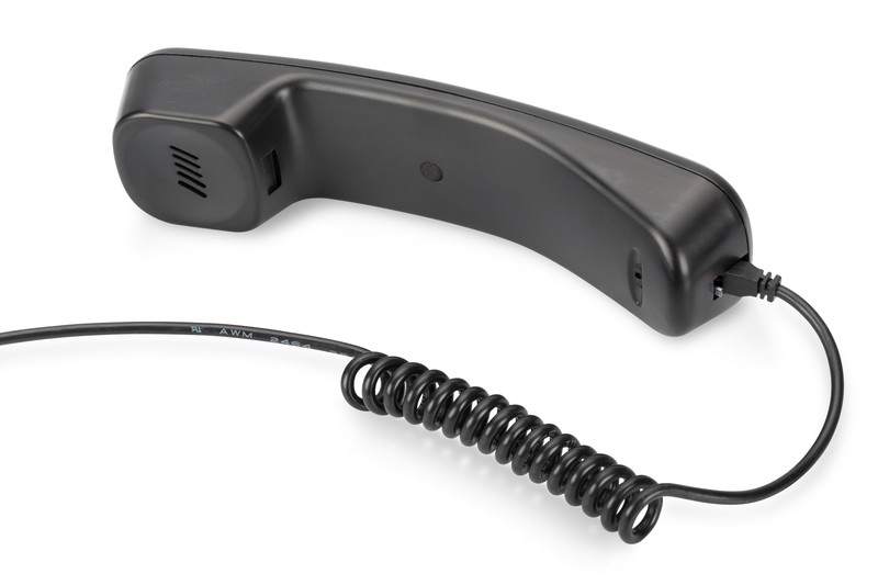 DA-70772  Auricular de teléfono USB- Telefono Skype, Negro, Digitus