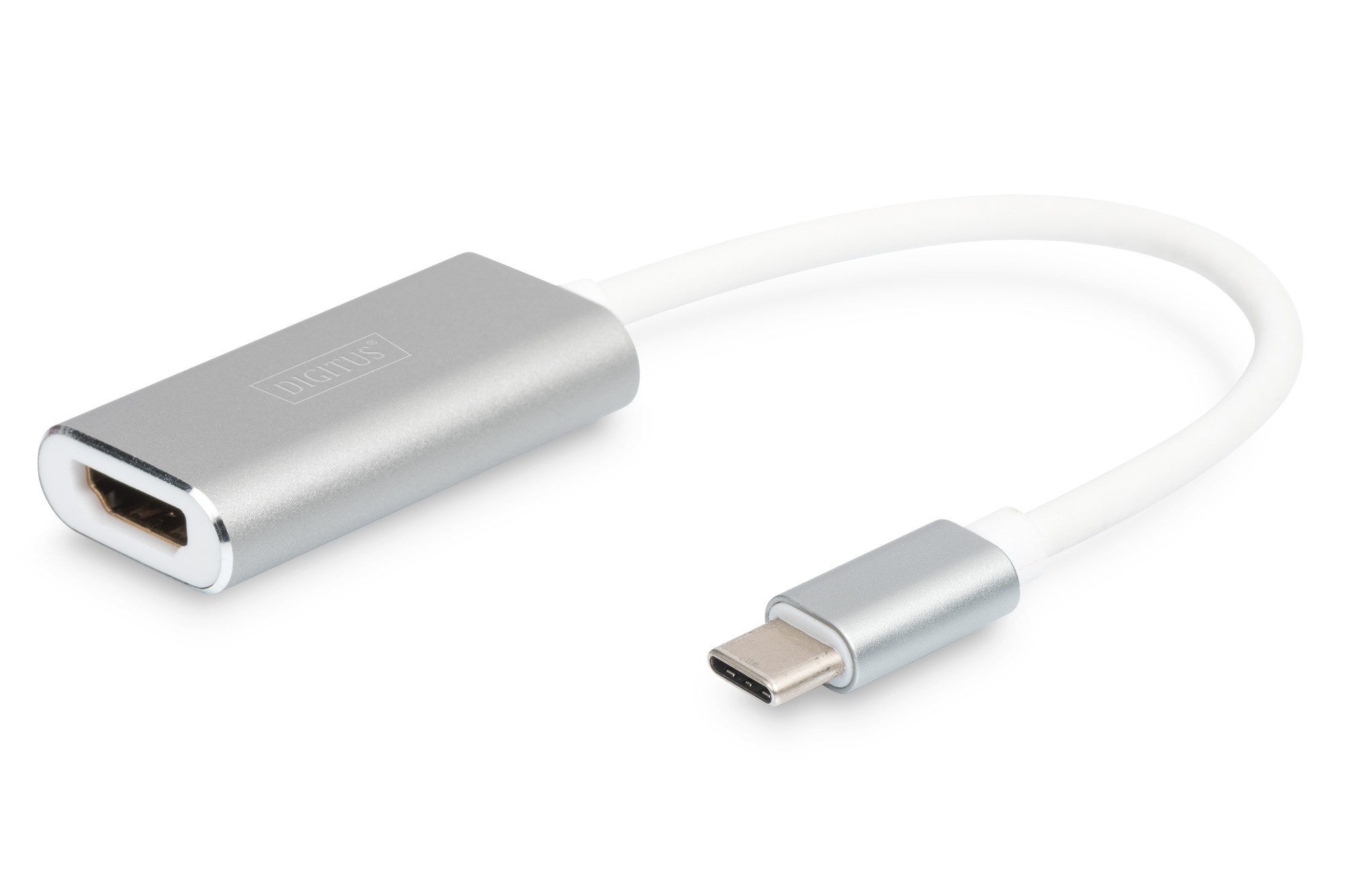 DA-70836  Adaptador USB C Macho a HDMI Hembra   0.20m 4K/30Hz Aluminio Digitus