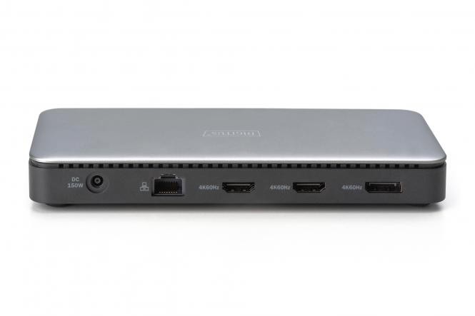 DA-70917  DIGITUS USB-C docking station, 11-port  2x HDMI, 1x DP 2x USB-A, 1x USB-C, 1x RJ45, 1x DC, 1x Audio