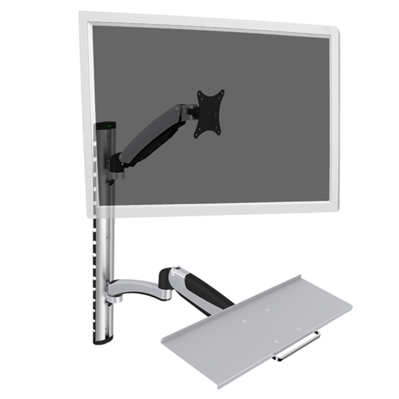 DA-90354  Soporte de pared para 1 Monitor hasta 27" Con Bandeja Teclado