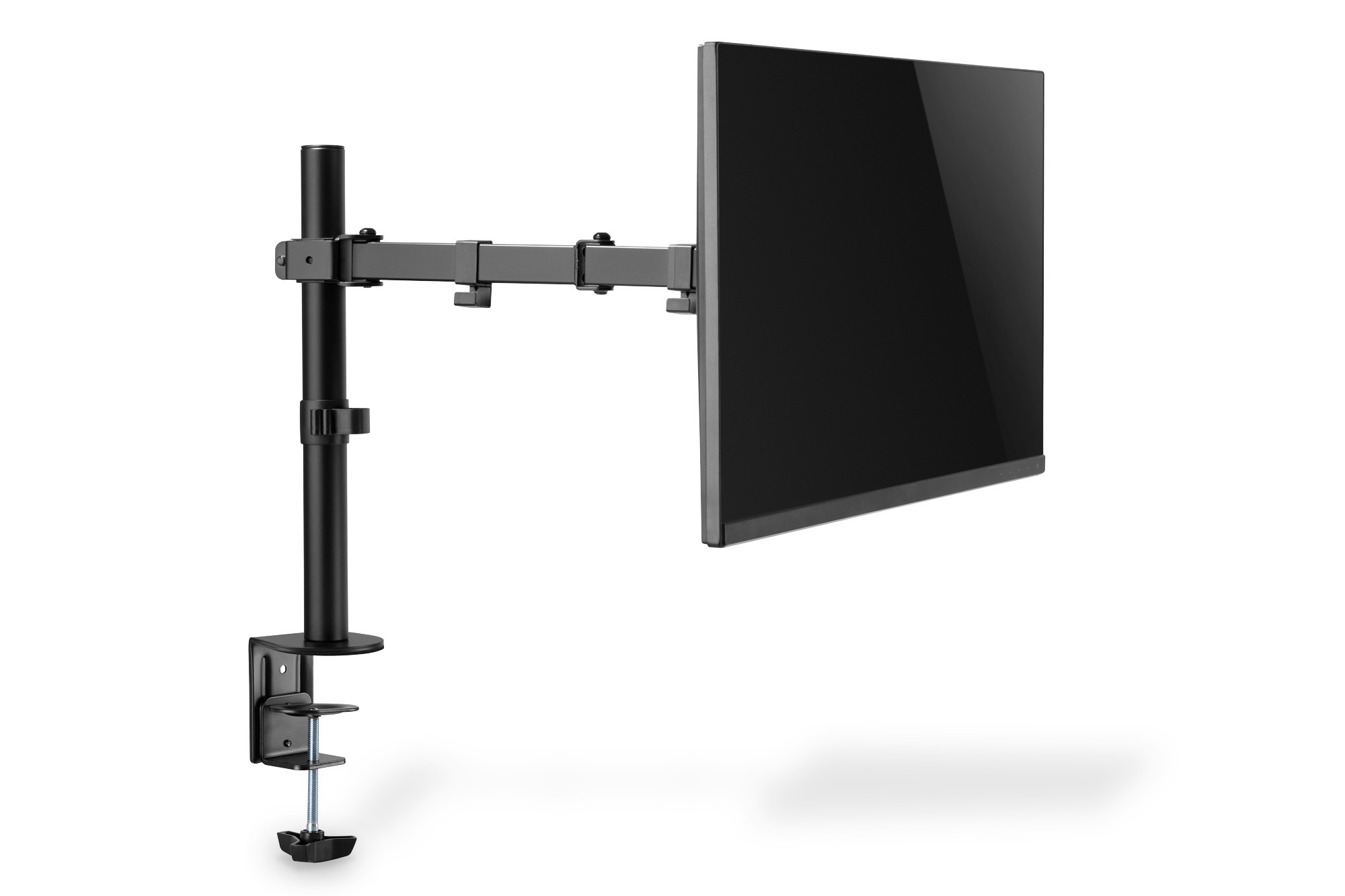 Soporte de pared para monitor doble, soporte de pared para dos pantallas de  computadora planas/curvas de 17 a 32 pulgadas, monitor de pared de resorte