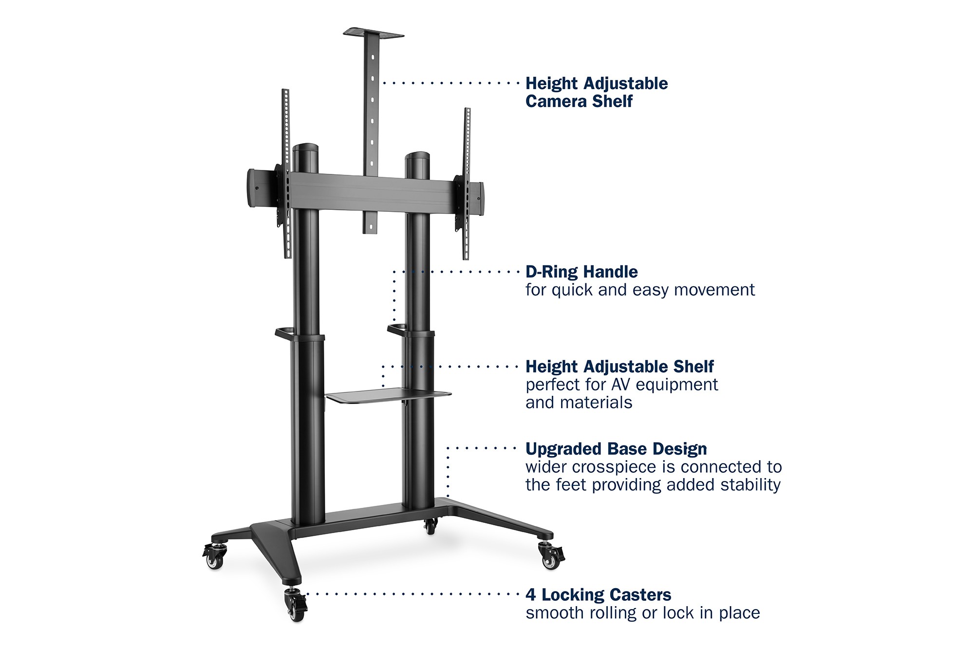 DA-90452  Soporte de suelo ajustable 70-120" 140 Kg DIGITUS