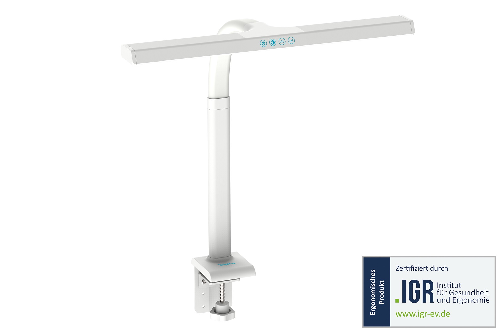 DA-90491  L&aacute;mpara de escritorio LED, 50 cm 1025 lm, 7 W, blanca  Digitus