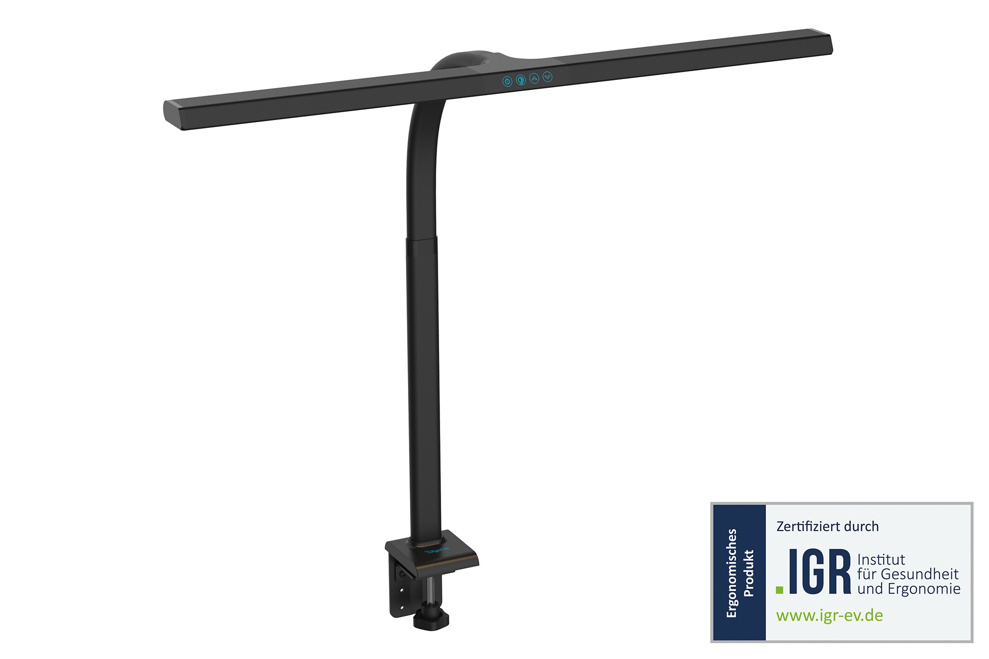 DA-90492  L&aacute;mpara de escritorio LED, 80 cm 2400 lm, 16 W, negro Digitus