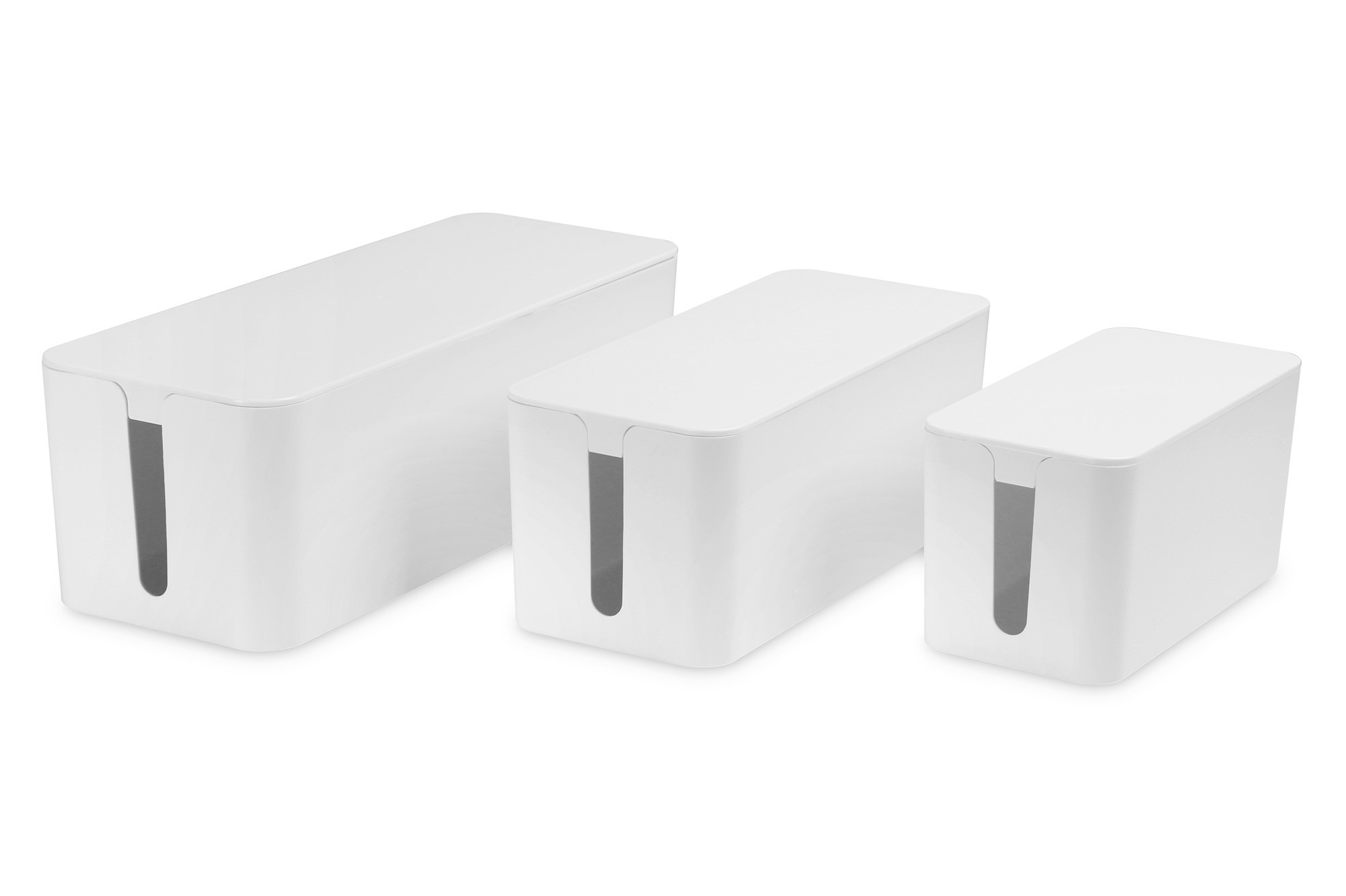 DA-90509  Caja de Gestion de Cables o Regletas  Kit con 3 tamaños de cajas  Blanca  Digitus **Ultimas Unidades**