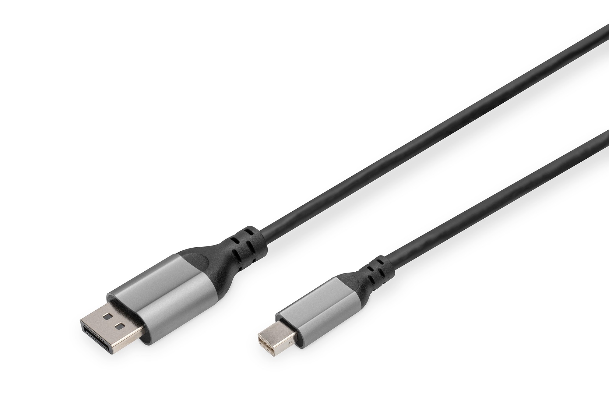 DB-340106-020-S  Cable mini-DP a DP   8K/60 Hz, 4K/144 Hz  2.0 Carcasa de aluminio; color negro, 2 m Digitus