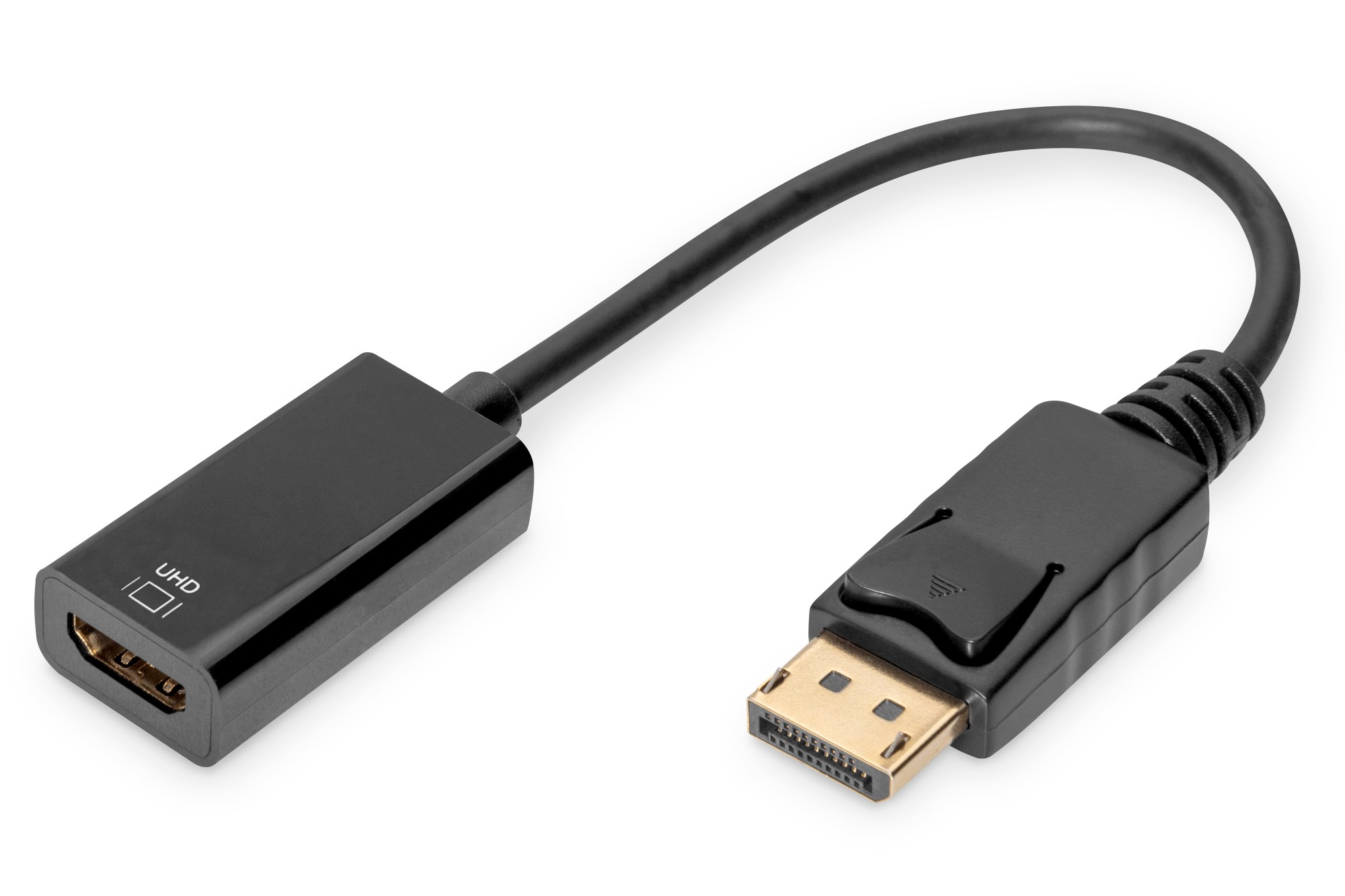 DB-340415-002-S  Adaptador Displayport 1.2 Macho a HDMI 2.0 Hembra Activo 20Cm DIGITUS