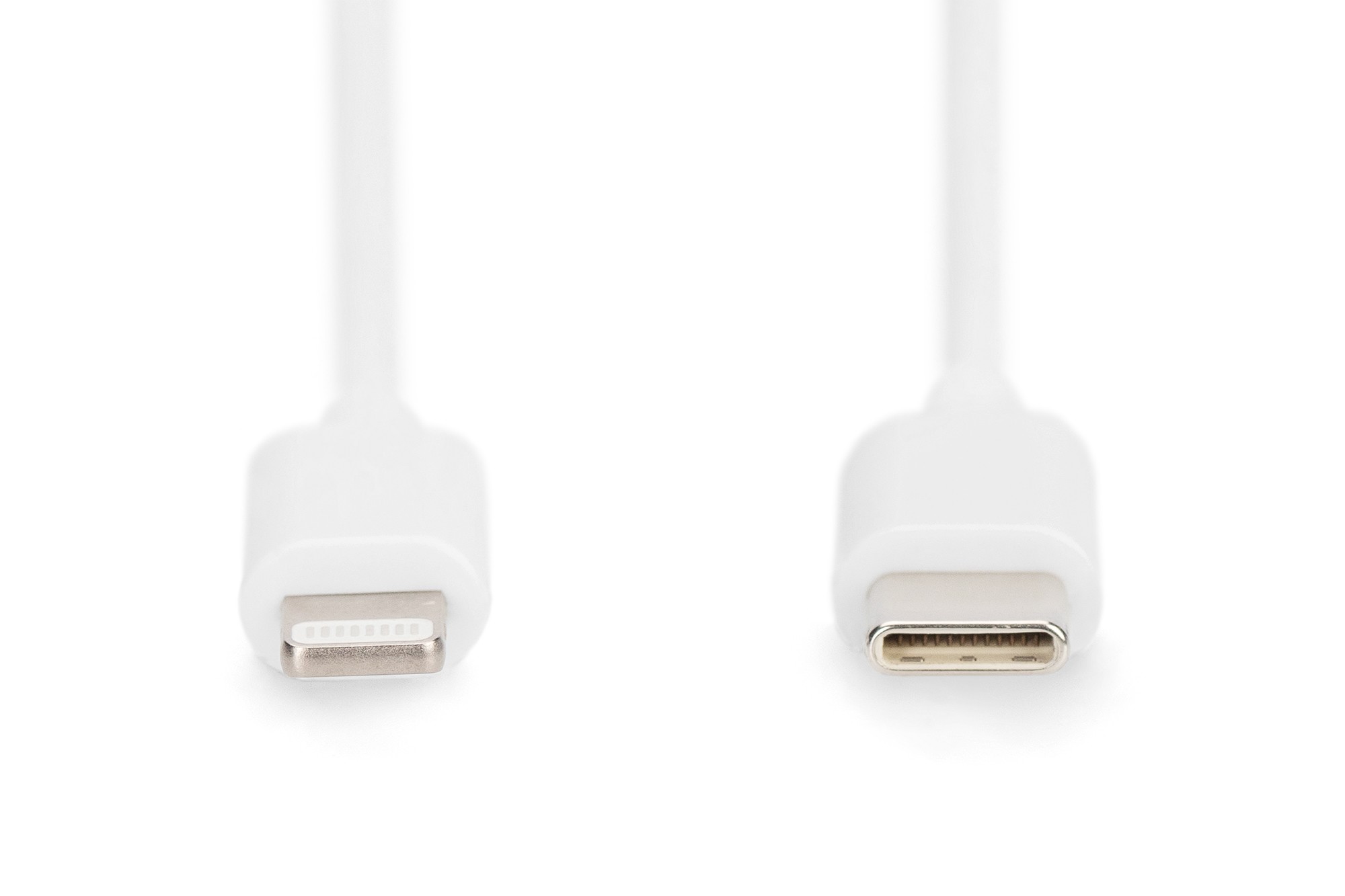 DB-600109-020-W  Type C a Lightning MFI  C94, 2M Relleno+AL+B envoltura PVC, blanco, diámetro exterior: 3,5 mm