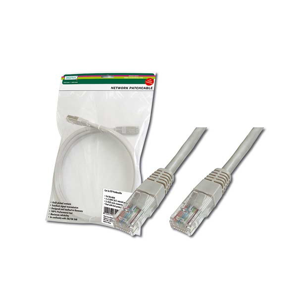 DK-1511-050  Latiguillo CAT 5e, U-UTP,  5.00 m, Gris, CU-PVC