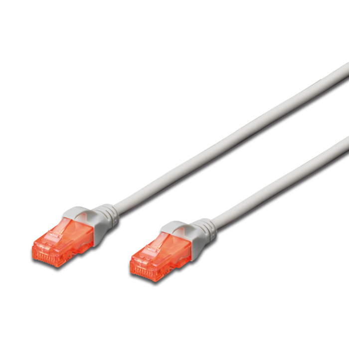 DK-1612-005  Latiguillo CAT 6, U-UTP,  0.50 m, Gris, CCA-PVC Digitus