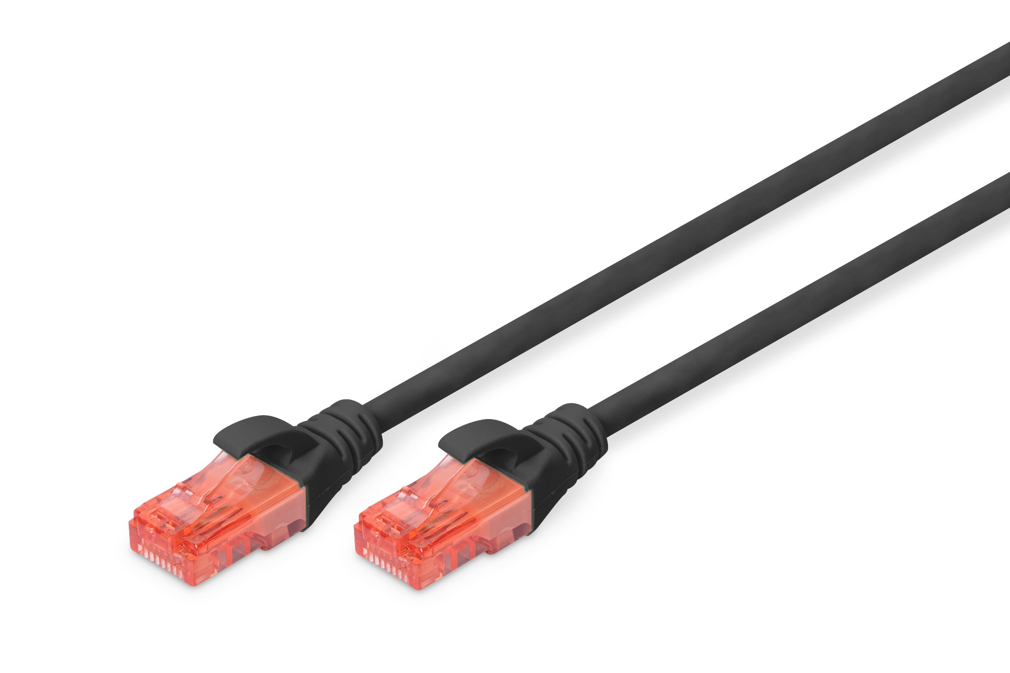 DK-1612-005/BL  Latiguillo CAT 6, U-UTP,  0.50 m, Negro, CCA-PVC Digitus