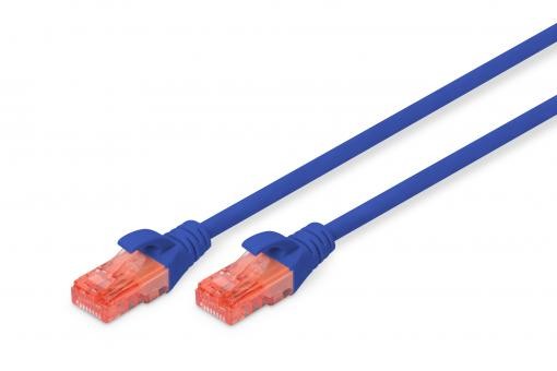 DK-1612-010/B  Latiguillo CAT 6, U-UTP,  1.00 m, Azul, CCA-PVC AWG 26/7 Digitus