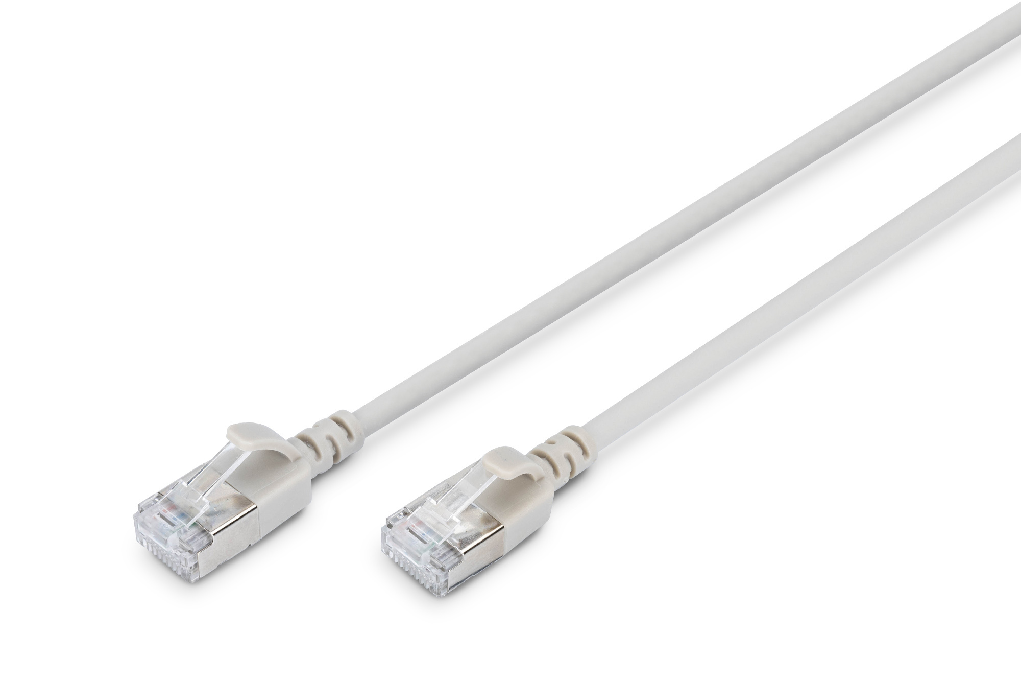 DK-1632-A-005S  CAT 6A F-FTP Cable de conexi&oacute;n delgado, cobre, LSZH AWG 32/7, longitud 0,5 m, gris