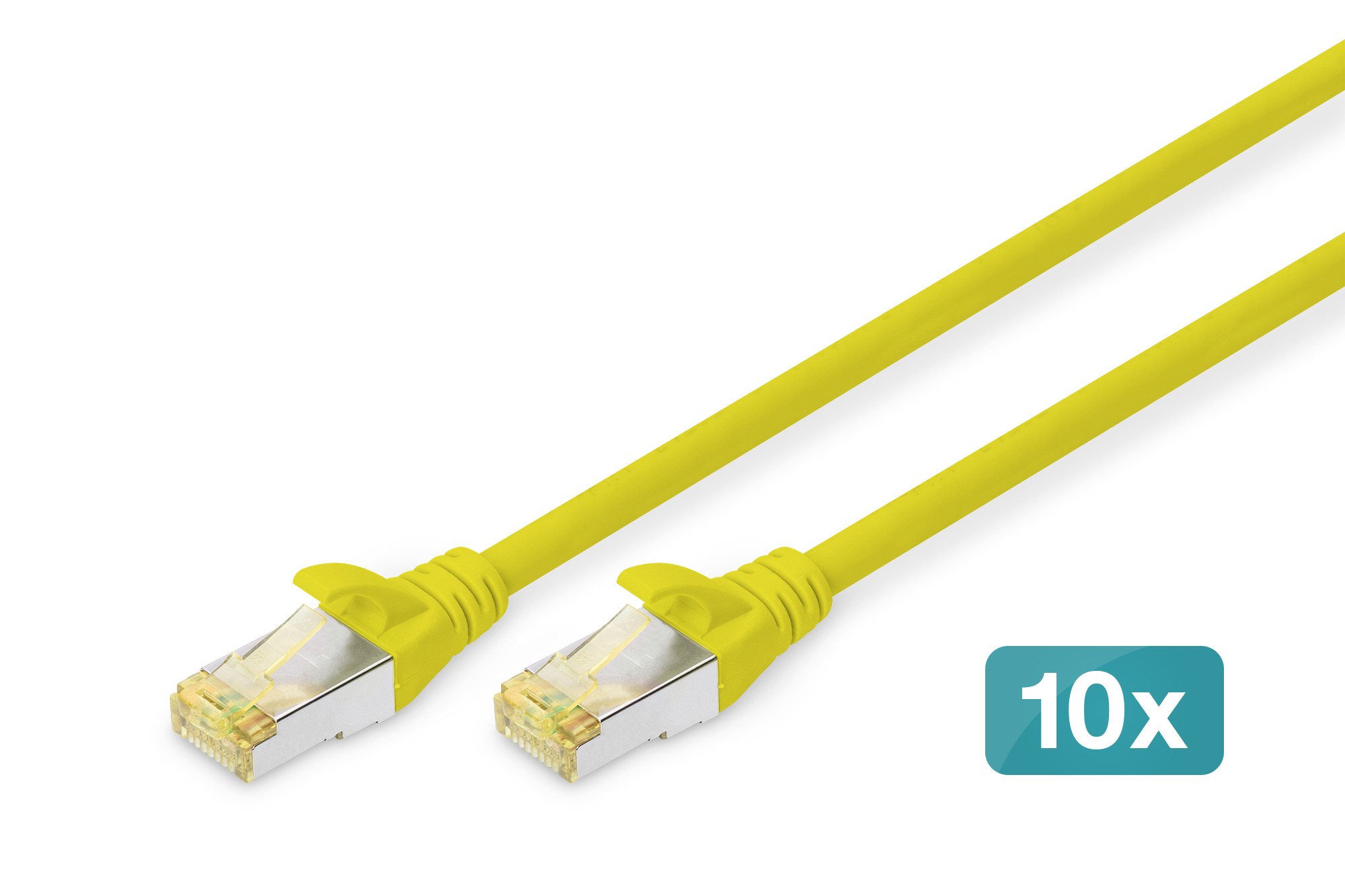 DK-1644-A-010-Y-10  Latiguillo CAT 6A, S/FTP,  1.00 m, Amarillo, LSZH Digitus  PAQUETE DE 10 UNIDADES