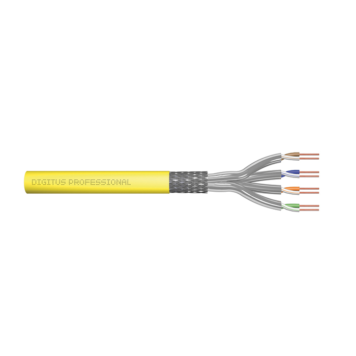 DK-1743-A-VH-1  Bobina CAT 7A S-FTP  100m Instalacion Amarillo AWG22/1 Dca