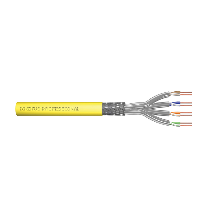 DK-1743-A-VH-5  Bobina CAT 7A S-FTP  500m Instalacion Amarillo AWG22/1 Dca