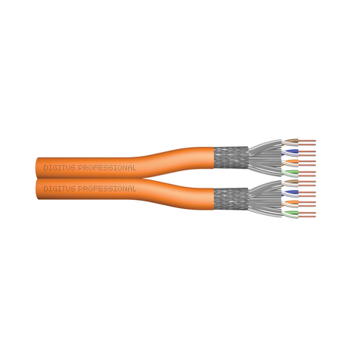 DK-1743-VH-D-1  Bobina CAT 7 S-FTP  100m Duplex Instalacion Naranja Dca