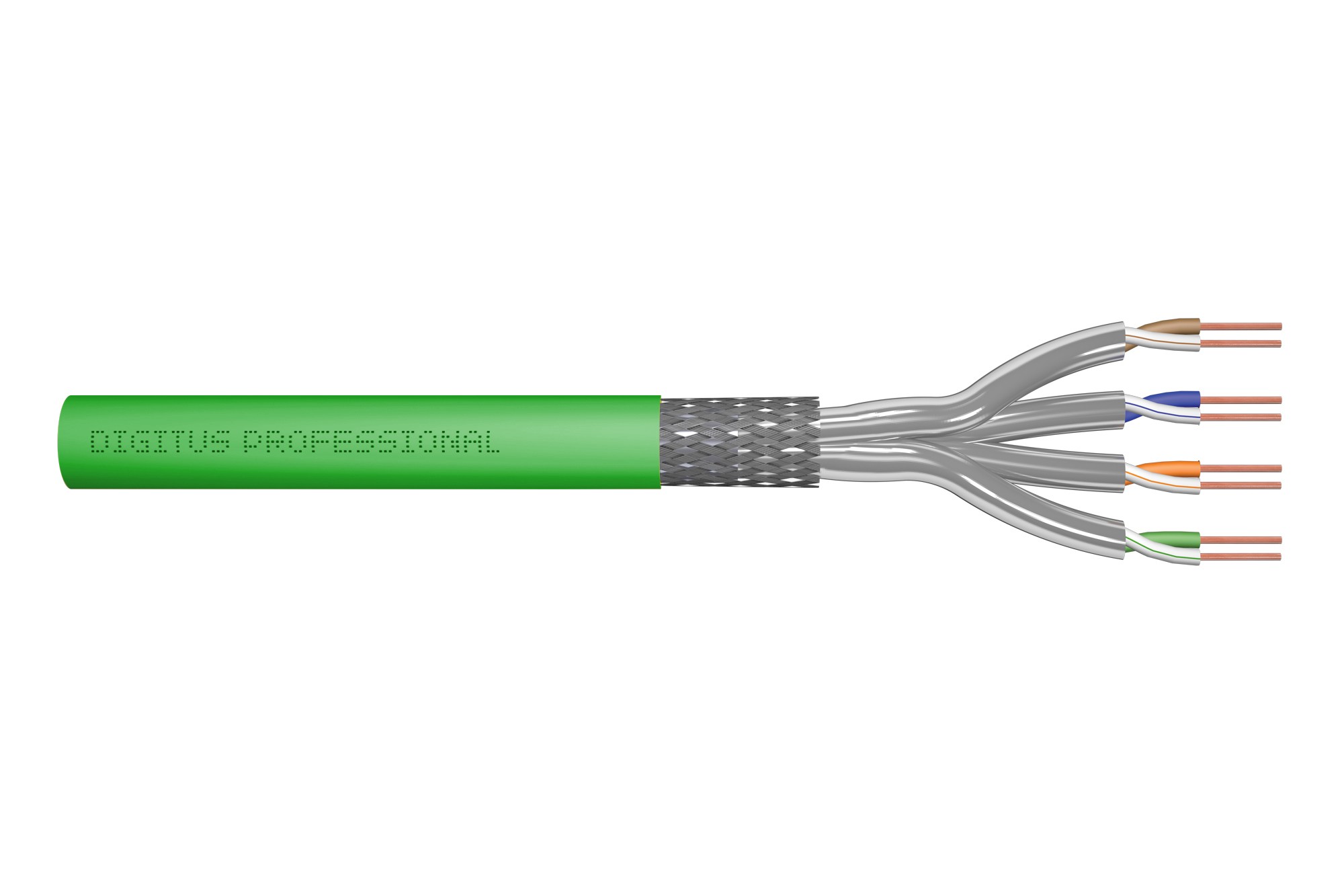 DK-1843-VH-1  Bobina CAT 8.2 S-FTP  100m Instalacion Verde AWG22/1 Dca Lsz