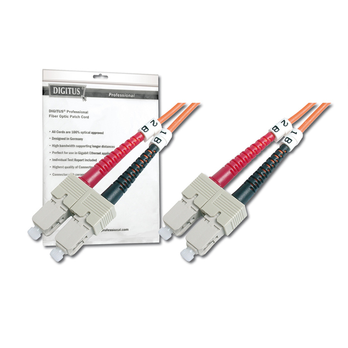 DK-2522-01  Latiguillo F.O. SC a SC MM, OM2, 50/125 µ, Duplex  1m **Ultimas unidades****