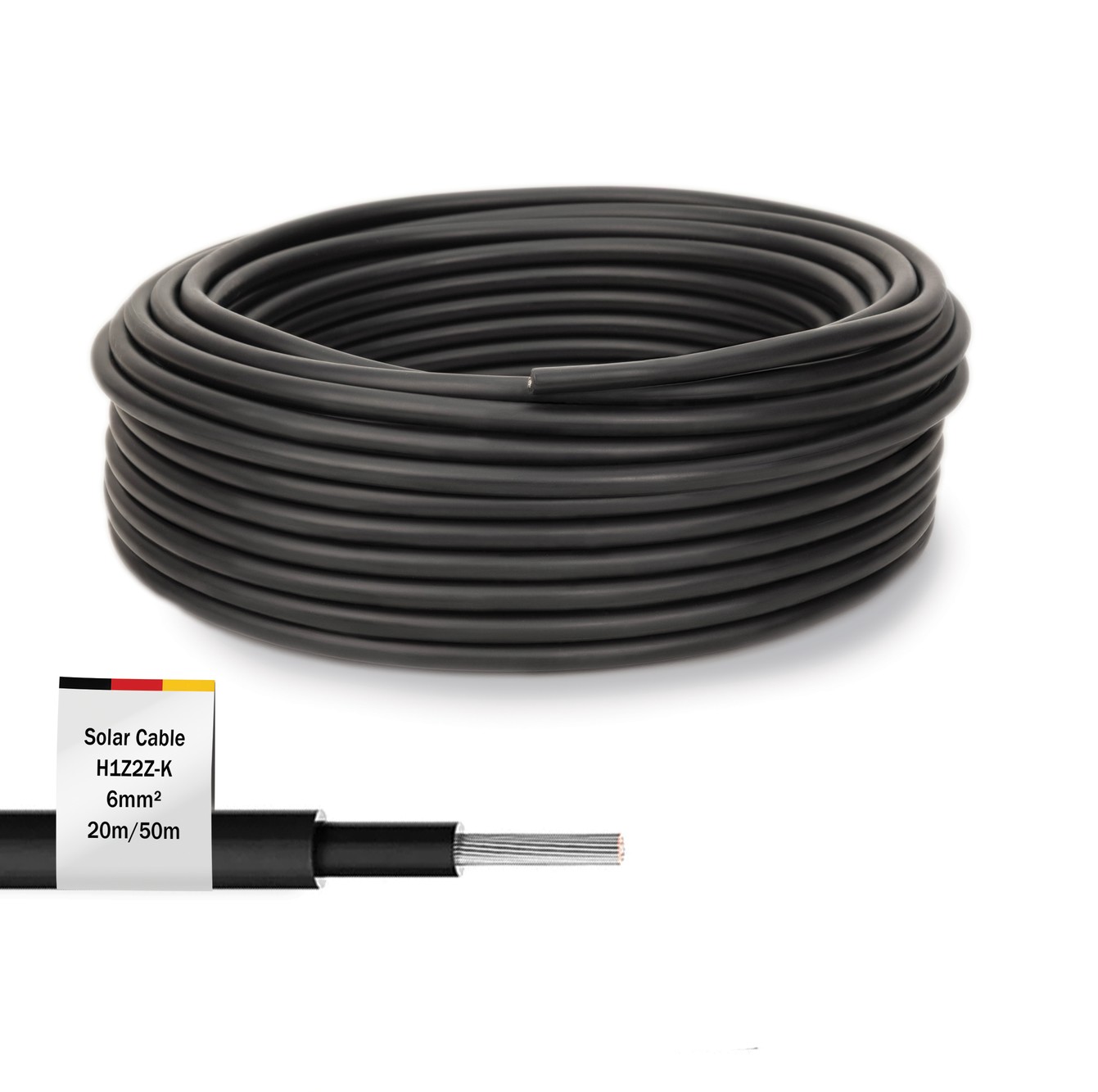DK-SCIC6B-0500  Cable de instalación solar, H1Z2Z2-K, 6 mm², CU, negro, 50 m Digitus