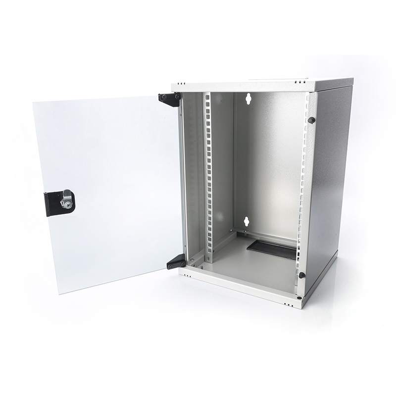 DN-10-09U  Armario Mural 10"  9U 464x312x300 mm, color Gris (RAL 7035) Puerta de Cristal