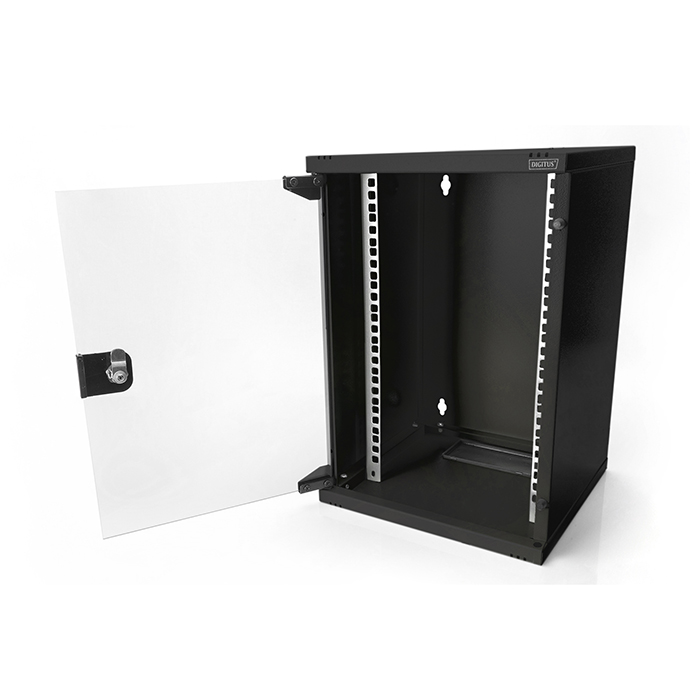 DN-10-09U-B  Carcasa de pared de 254 mm (10"), 9UA 464x312x300 mm, color negro (RAL 9005)