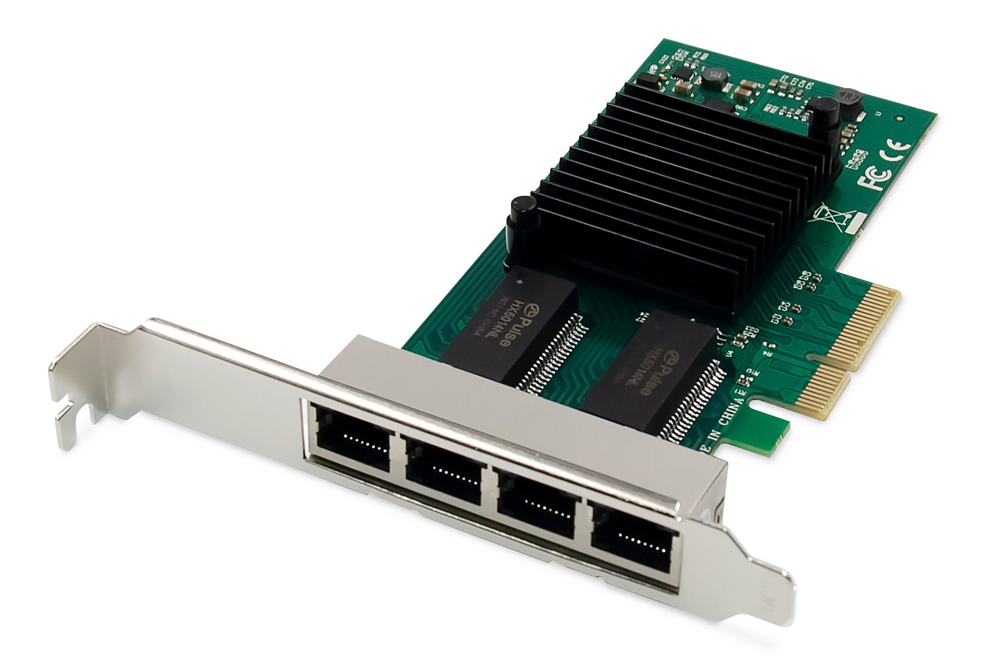 DN-10114  Tarjeta de red Gigabit Ethernet de 4 puertos, RJ45, PCI Express, Intel I350