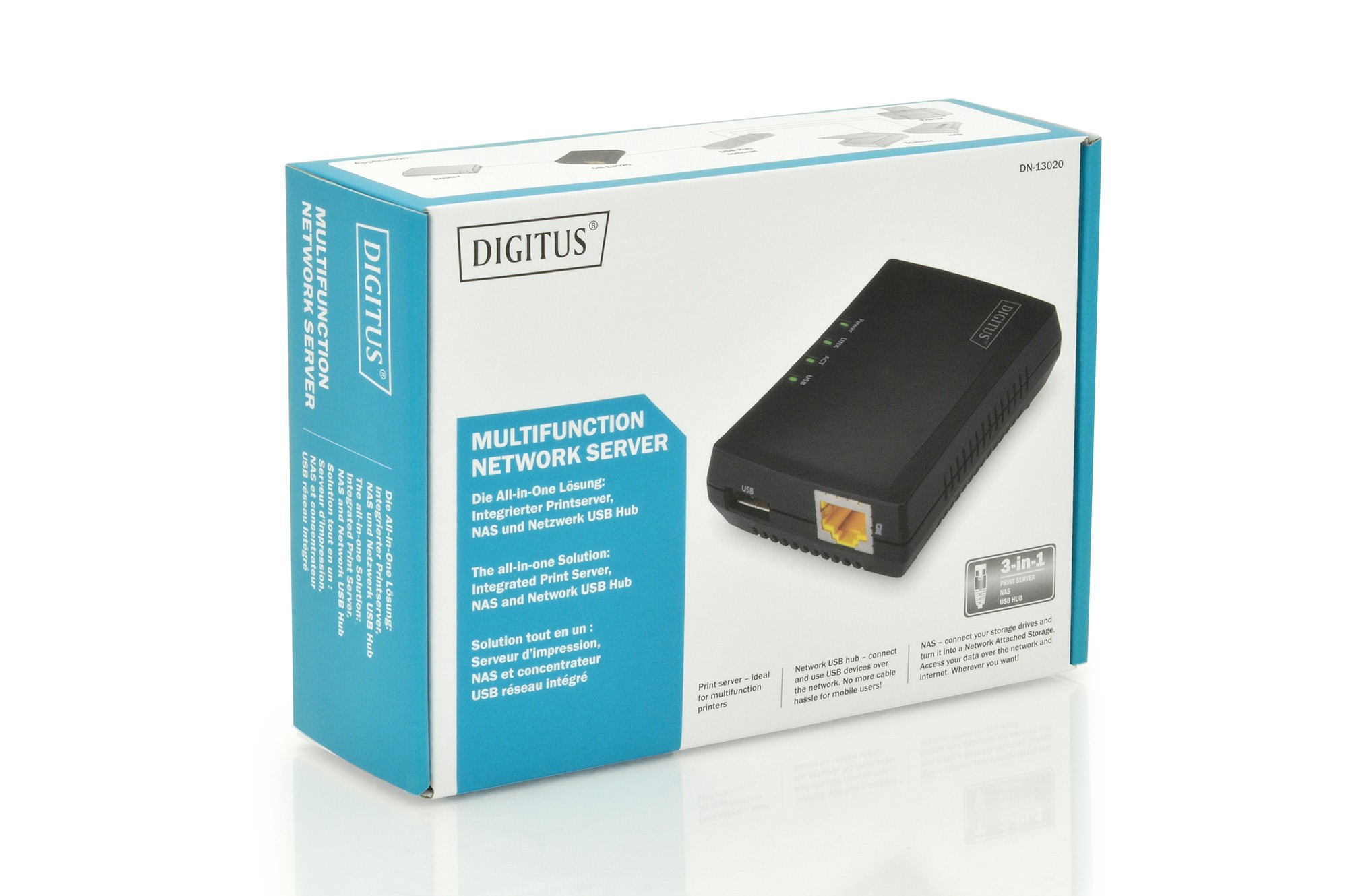 DN-13020  Servidor de red multifunción 1-Port USB 2.0  DIGITUS